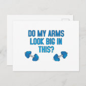 Carte Postale Est-Ce Que Mes Bras Ont L'Air Gros ? (Devant / Derrière)