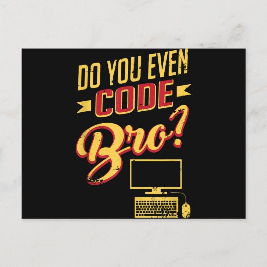 Carte Postale Est-Ce Que Vous Avez Même Code Bro Funny Software (Devant)