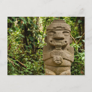 Carte Postale Estatua antigua que toca la flauta