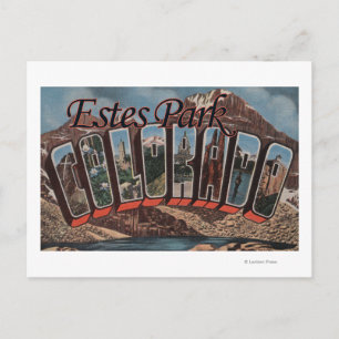 Carte Postale Estes Park, Colorado - Scènes à grandes lettres