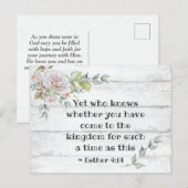 Carte Postale Esther 4:14 ..viens dans le royaume pour un tel te (Devant / Derrière)