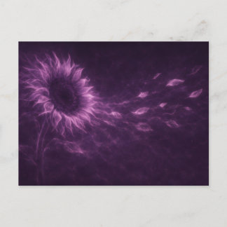 Carte postale esthétique de fleurs de galaxie
