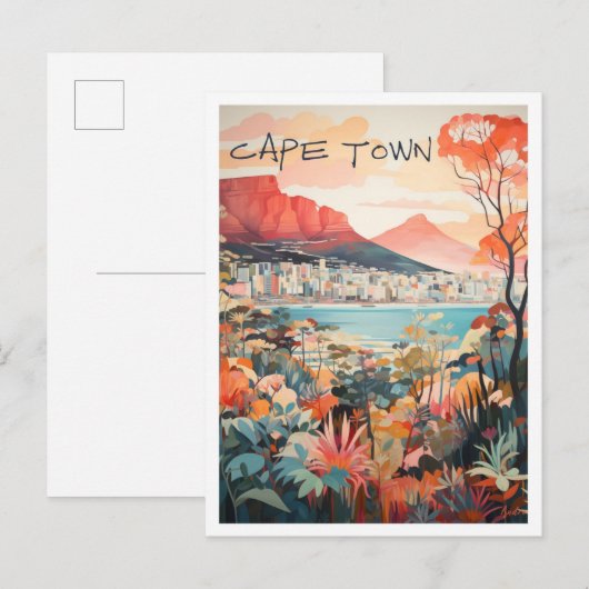 Carte Postale esthétique de voyage au Cap (Devant / Derrière)