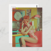 Carte Postale Esthétique du glam futuriste rétro (Devant / Derrière)