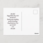 Carte Postale Esthétique Gris Moderne Ont Une Bonne Fête des pèr (Dos)