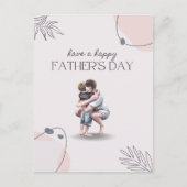 Carte Postale Esthétique Gris Moderne Ont Une Bonne Fête des pèr (Devant)