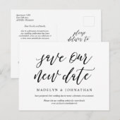 Carte Postale Esthétique moderne, Sauvez notre nouvelle date, re (Devant / Derrière)