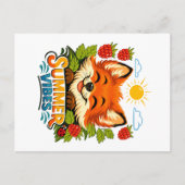 Carte postale estivale avec un renard (Devant)