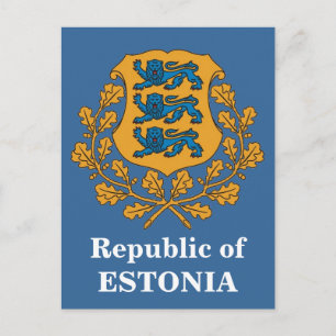 Carte postale estonienne des armoiries !