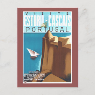 Carte Postale Estoril-Cascais Portugal Poster Vintage voyage