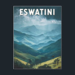 Carte Postale Eswatini Illustration Voyage Art Vintage<br><div class="desc">Eswatini design de déplacement vectoriel rétro. Eswatini,  un petit royaume d'Afrique australe riche en culture,  est connu pour ses traditions vibrantes,  ses sanctuaires animaliers et ses hauts plateaux pittoresques.</div>
