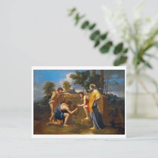 Carte Postale Et dans Arcadia ego, Poussin (Debout devant)