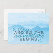 Carte Postale "Et donc l'aventure commence" Citation inspirée (Devant / Derrière)