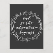 Carte Postale Et donc l'aventure commence - écriture manuscrite (Devant)