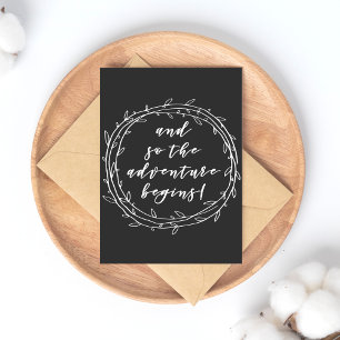 Carte Postale Et donc l'aventure commence - écriture manuscrite