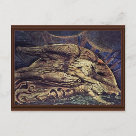 Carte Postale Et Elohim A Créé Adam Par William Blake (Devant)