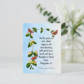 Carte Postale Et la paix de Dieu ... Phil 4:7 (Debout devant)