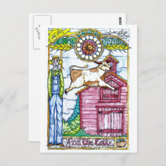 Carte Postale Et La Vache (Devant / Derrière)