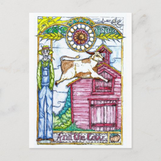 Carte Postale Et La Vache (Devant)