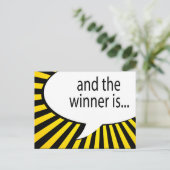Carte Postale et le gagnant est ! bulle de la bande dessinée (Debout devant)