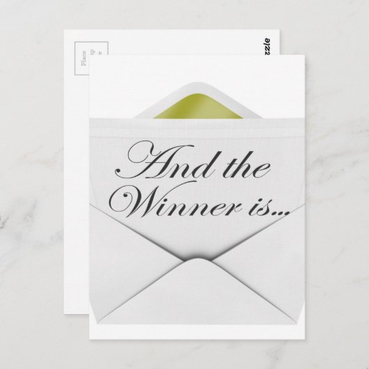 Carte Postale Et le gagnant est enveloppe (Devant / Derrière)