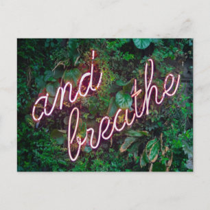 Carte Postale Et Respire La Vie Feuille Relax