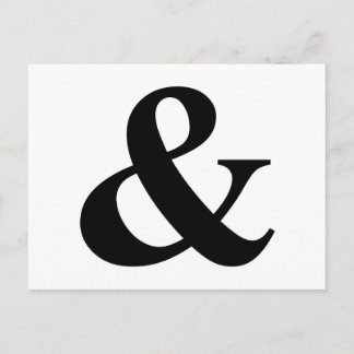Carte Postale & Et Signe Esperluette Logogramme Symbole Icône Ra
