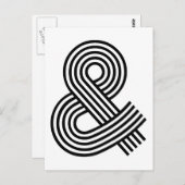 Carte Postale & Et Signer le raccourci du symbole logogramme de (Devant / Derrière)