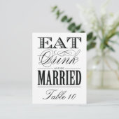 CARTE POSTALE ET SOYEZ NOMBRE MARIÉ DE TABLE DE %PIPE% (Debout devant)