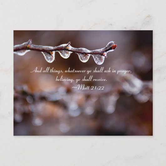 Carte Postale Et toutes choses que vous demanderez dans la prièr (Devant)
