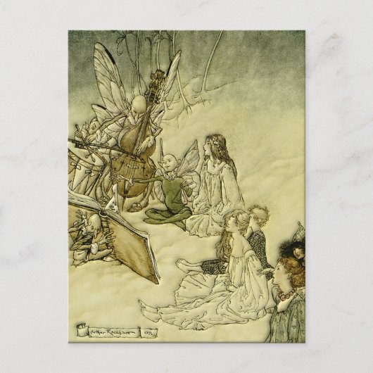 Carte Postale Et une chanson de fée - Arthur Rackham (Devant)