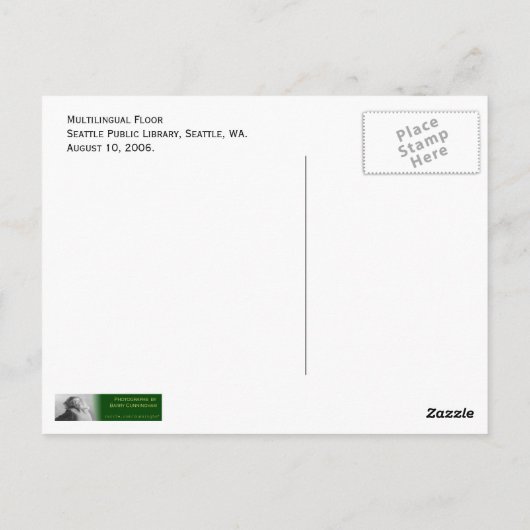 Carte Postale Étage multilingue (Dos)