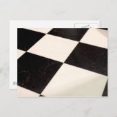 Carte Postale Étage noir et blanc À damiers (Devant / Derrière)