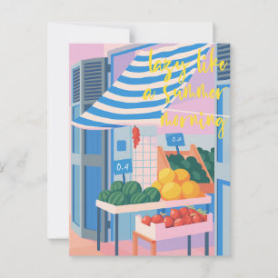 Carte Postale Étal de fruits des vacances d'été européennes
