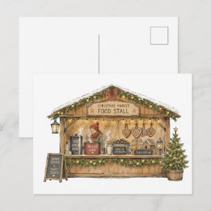 Carte Postale Étal De Nourriture Du Marché De Noël Pour Les Amat