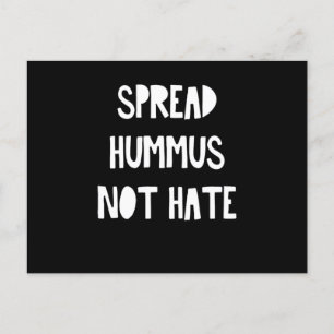 Carte Postale Étaler Hummus ne pas haïr Vegan Végétarien Cadeau 