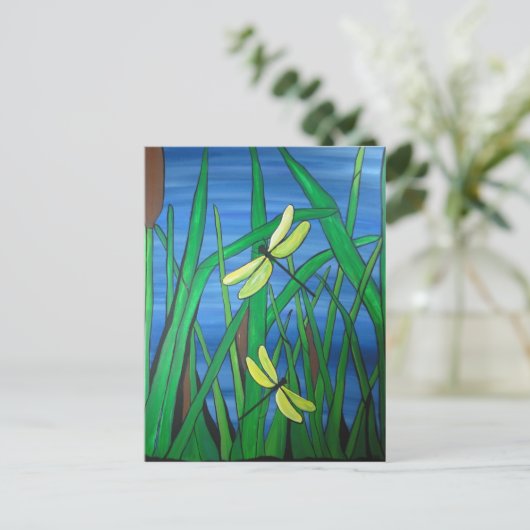 Carte Postale Étanche de libellules (Debout devant)