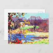 Carte Postale Étang à Old Lyme, Conneticut (Devant / Derrière)