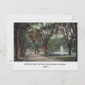 Carte Postale Étang aux Grenouilles de Boston MA à Boston Common (Devant / Derrière)