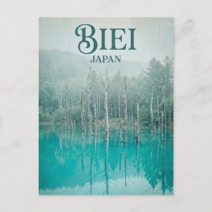 Carte Postale Étang Bleu Shirogane Japon