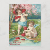 Carte Postale Étang Coeur Cupidé (Devant)