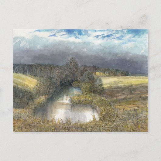 Carte Postale étang d'automne (Devant)