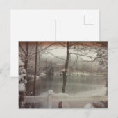 Carte Postale Étang d'hiver (Devant / Derrière)