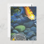 Carte Postale Étang magique caché de Koi (Devant / Derrière)