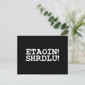 CARTE POSTALE ETAOIN ! SHRDLU ! (Debout devant)