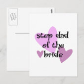 Carte Postale Étape Papa de la mariée (Devant / Derrière)