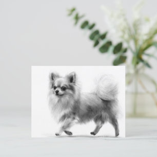 Carte Postale Étapes de confiance Peint à la main Chihuahua