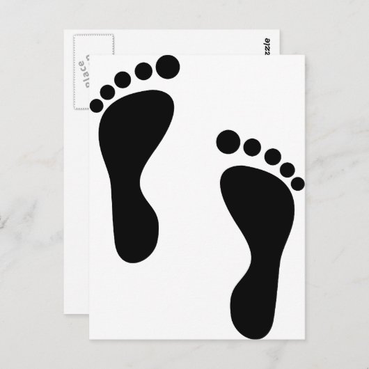 Carte Postale Étapes du pied (Devant / Derrière)