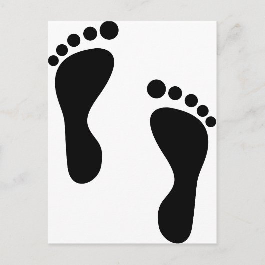 Carte Postale Étapes du pied (Devant)