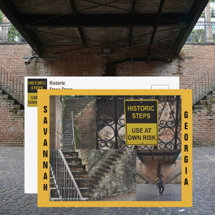 Carte Postale Étapes historiques de Savannah GA Photographie